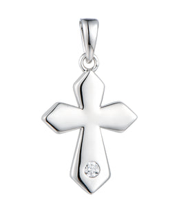 Casablanca Silver Cross Necklace