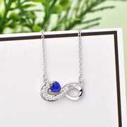 Casablanca Sterling Silver & Sapphire Infinity Necklace