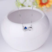 Casablanca Sterling Silver & Sapphire Infinity Necklace