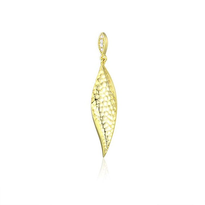 Casablanca Yellow Gold Plated Feather Necklace
