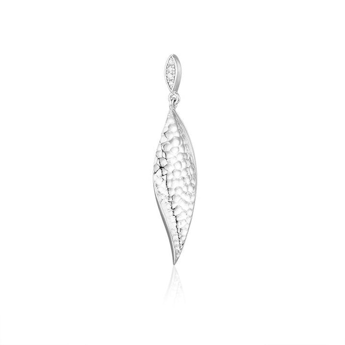 Casablanca Sterling Silver Feather Necklace