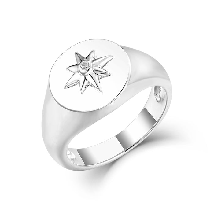 Casablanca Sterling Silver Starburst Ring