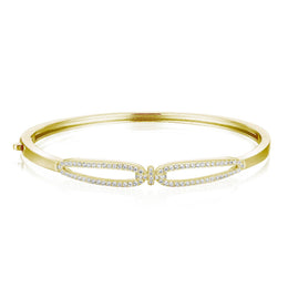 Casablanca Yellow Gold Plated Entwined Bangle Bracelet