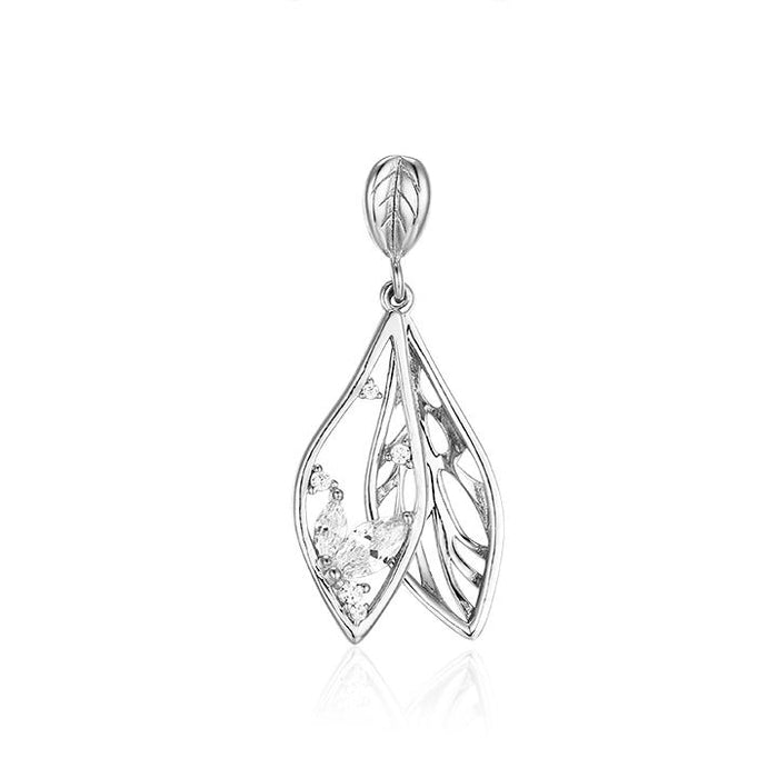 Casablanca Sterling Silver Leaf Necklace