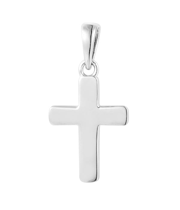 Casablanca Sterling Silver Petite Cross Necklace