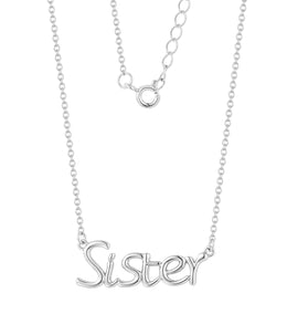 Casablanca Family Ties Sterling Silver Necklace: Sister