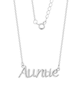 Casablanca Family Ties Sterling Silver Necklace: Auntie
