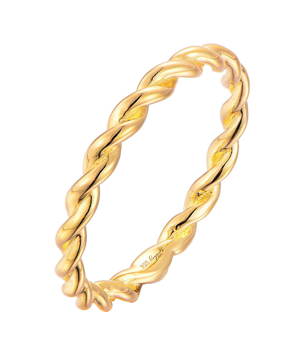 Casablanca Gold Plated Twist Ring