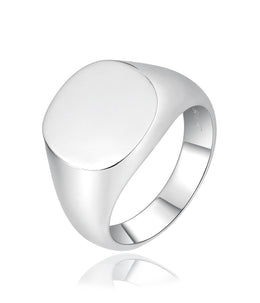 Casablanca Sterling Silver Men's Oval Signet Ring