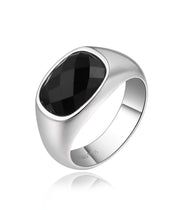 Casablanca Men's Sterling Silver Black CZ Ring