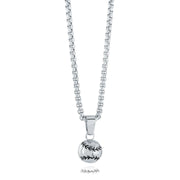 Italgem Steel Baseball Necklace