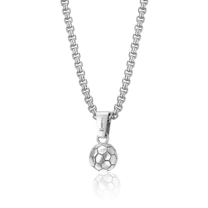 Italgem Steel Soccer Necklace