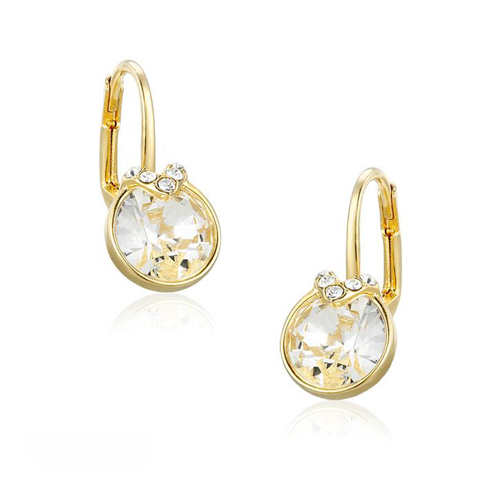 Casablanca Flora V Drop Earrings: Yellow Gold Plated