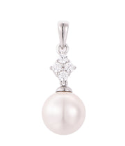 Casablanca CZ Sterling Silver Shell Pearl Necklace