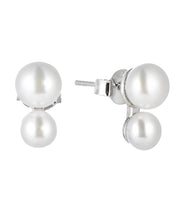 Casablanca Sterling Silver Pearl Stud Earrings