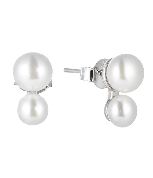 Casablanca Sterling Silver Pearl Stud Earrings — Bogart's Jewellers