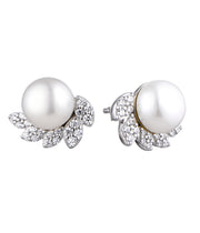 Casablanca Sterling Silver Pearl Stud Earrings