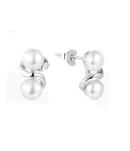 Casablanca Sterling Silver Pearl Earrings