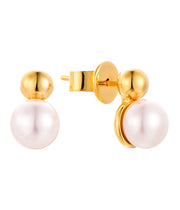 Casablanca Gold Plated Pearl Earrings