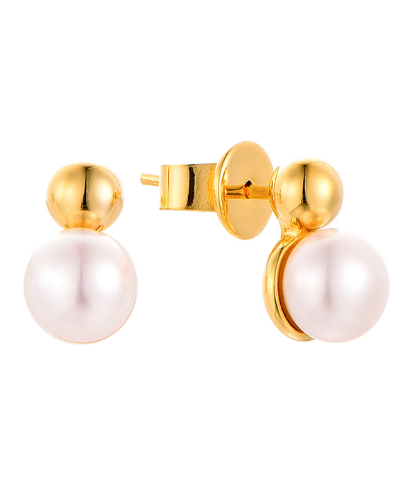 Casablanca Gold Plated Pearl Earrings