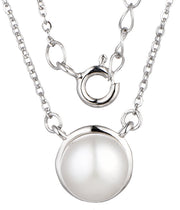 Casablanca Forward Pearl Sterling Silver Necklace