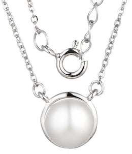 Casablanca Forward Pearl Sterling Silver Necklace