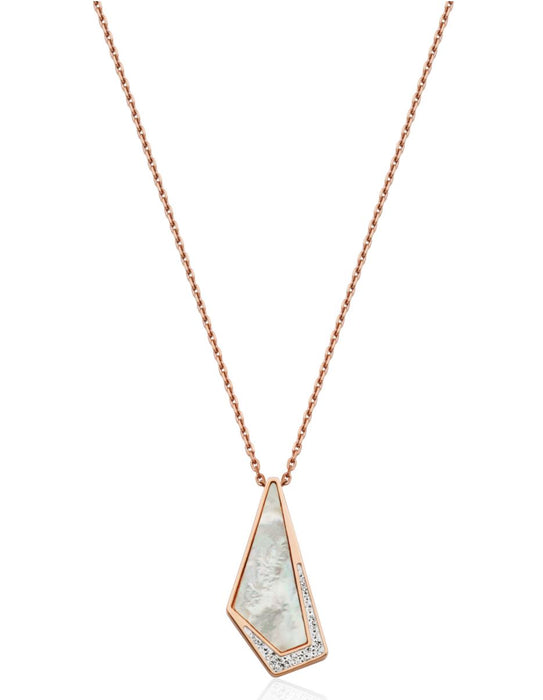 Steelx Mother Of Pearl Stainless Steel Necklace