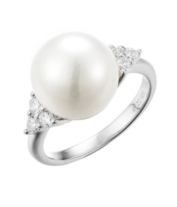 Casablanca Silver Pearl Ring Fashion Ring