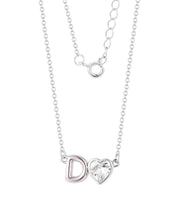 Casablanca Initial Heart Sterling Silver Necklace