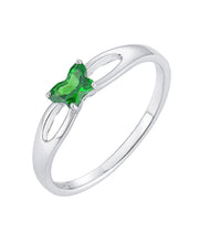 Casablanca Butterfly Birthstone Sterling Silver Children's Ring
