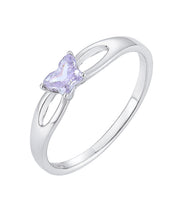 Casablanca Butterfly Birthstone Sterling Silver Children's Ring