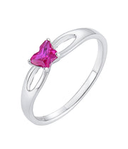 Casablanca Butterfly Birthstone Sterling Silver Children's Ring