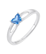 Casablanca Butterfly Birthstone Sterling Silver Children's Ring