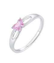 Casablanca Butterfly Birthstone Sterling Silver Children's Ring