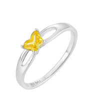 Casablanca Butterfly Birthstone Sterling Silver Children's Ring