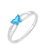 Casablanca Butterfly Birthstone Sterling Silver Children's Ring