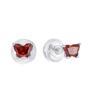 Casablanca Butterfly Birthstone Sterling Silver Children's Earrings