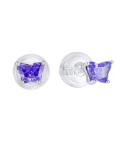 Casablanca Butterfly Birthstone Sterling Silver Children's Earrings