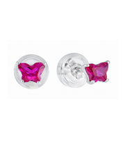 Casablanca Butterfly Birthstone Sterling Silver Children's Earrings