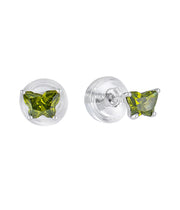 Casablanca Butterfly Birthstone Sterling Silver Children's Earrings