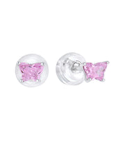 Casablanca Butterfly Birthstone Sterling Silver Children's Earrings