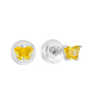 Casablanca Butterfly Birthstone Sterling Silver Children's Earrings