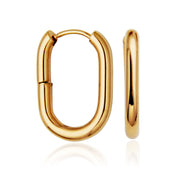 Steelx Stainless Steel & Gold Plated Hoop Earrings