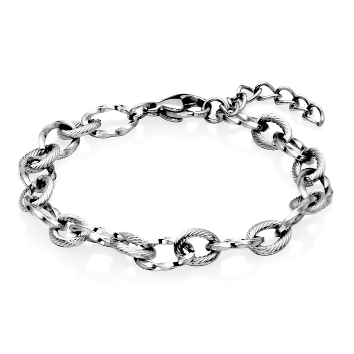 Steelx Stainless Steel  Oval Link Bracelet