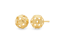 6MM Yellow Gold Ball Stud Earrings
