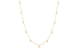 Yellow Gold Dangle Necklace