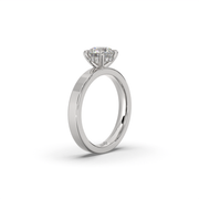 Classic Hidden Halo Engagement Ring