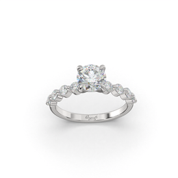Bubble Band Engagement Ring