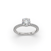 Petite Micropave With Hidden Halo Engagement Ring