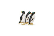 Yellow Gold Plated Penguins Brooch